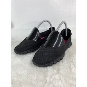 Skechers EZ Flex 2 Women’s Black Stretch Weave Slip-On Loafer Shoes Size 7